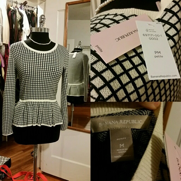 Banana Republic Tops - Knit peplum sweater